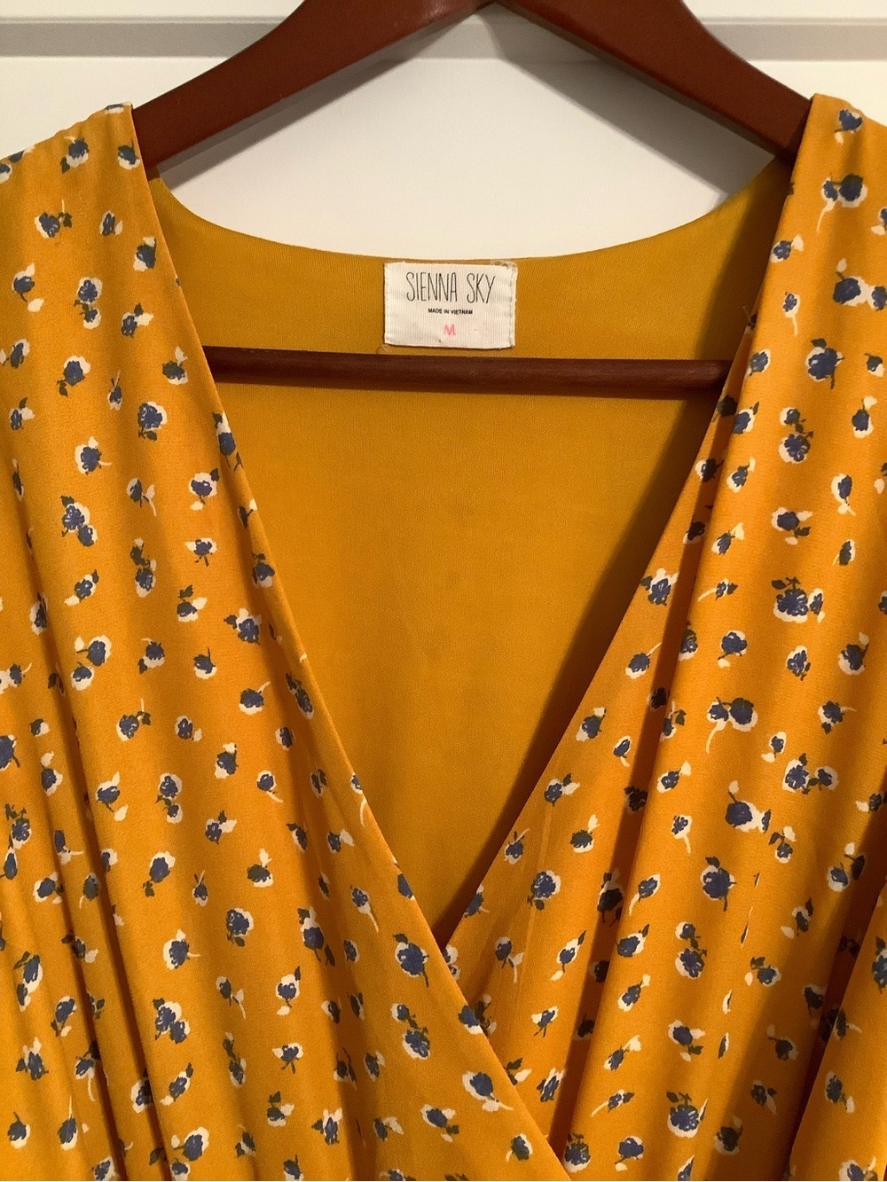Sienna Sky Mustard Floral Midi Dress - Picture 5 of 6